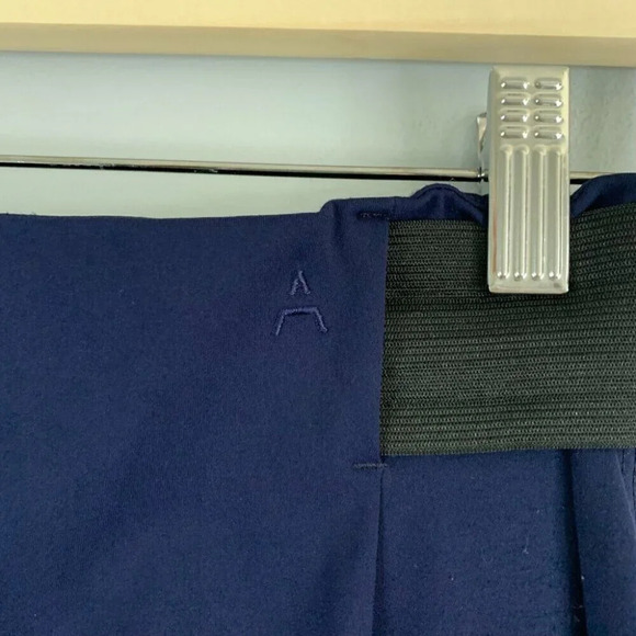 ADAY Women's Turn It Up Pants Navy Blue Dress Trouser High Rise Straight Leg XS - Picture 8 of 13